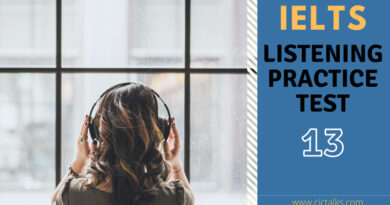 IELTS Listening online practice test with answers [TEST 13]