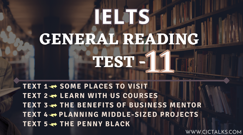 IELTS General Reading online test 2021 - TEST 11