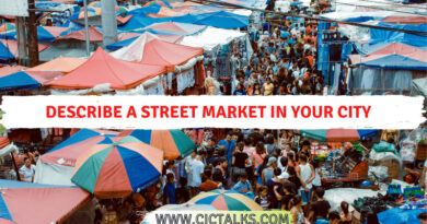 Describe a street market in your city [IELTS Cue Card]