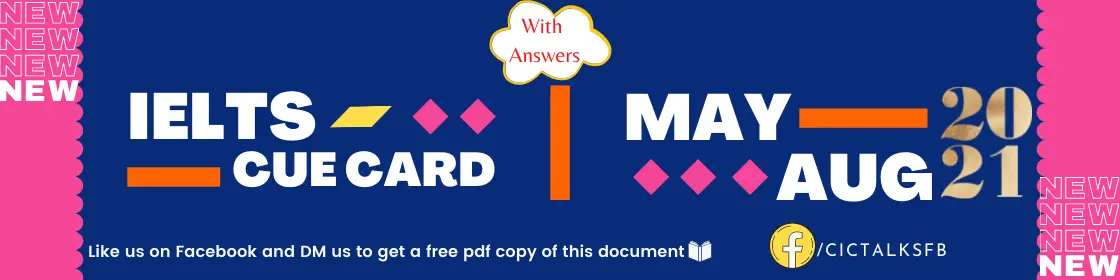 Latest Makkar IELTS Speaking Cue Card May-August 2021 | Free pdf download . .