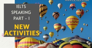 IELTS Speaking Part 1 - NEW ACTIVITIES [Answers + Band 9 Vocabulary]