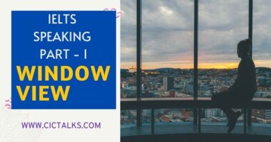 IELTS Speaking Part 1 - WINDOW VIEW [Answers + Band 9 Vocabulary]