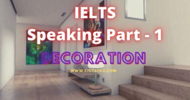 IELTS Speaking Topic Part 1 - Decoration [questions answers vocabulary]]