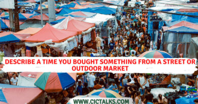 Describe a time you bought something from a street or outdoor market