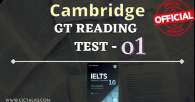 [IELTS 16] General Training Reading Test 1 Answer key PDF