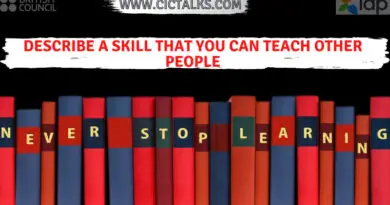 Describe a skill that you can teach other people [Cue Card]