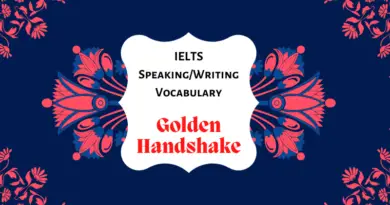 Golden Handshake - IELTS Speaking/Writing Vocabulary Word List [PDF]