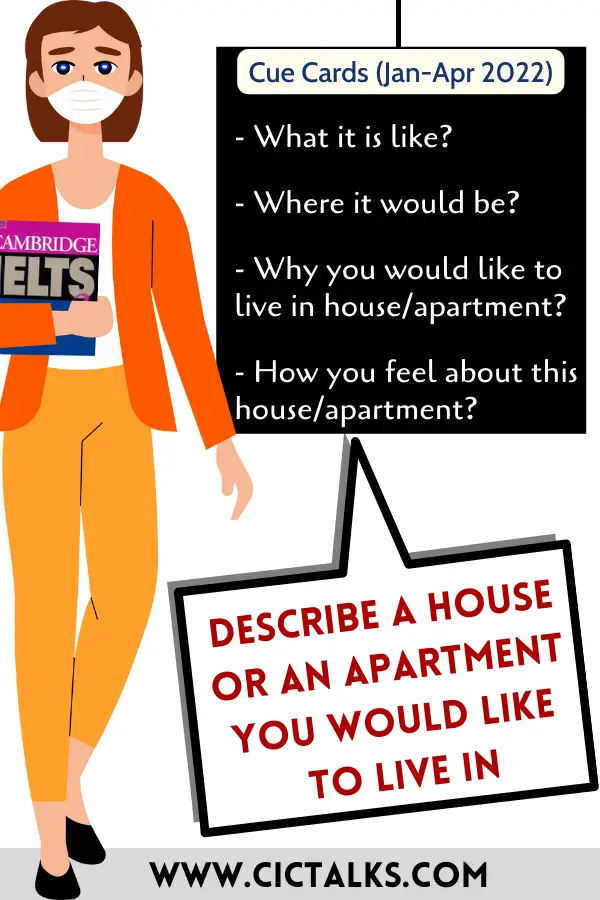 IELTS Speaking Part-2 Describe a house or an apartment you would like to live in cue card topic