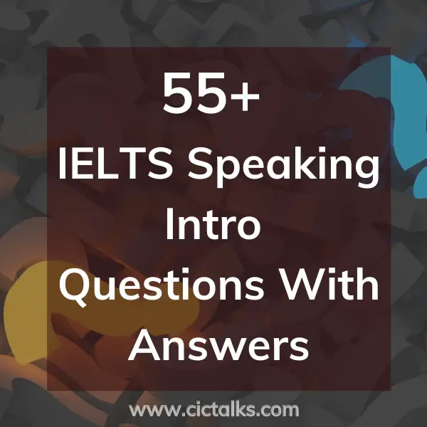 IELTS Speaking introduction questions with sample answers PDF 2022