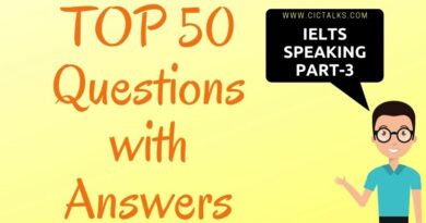 top 50 IELTS Speaking Part-3 difficult questions and answers