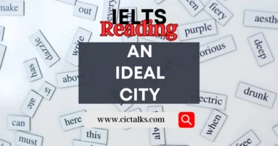An Ideal City - IELTS Reading Passage with Answers