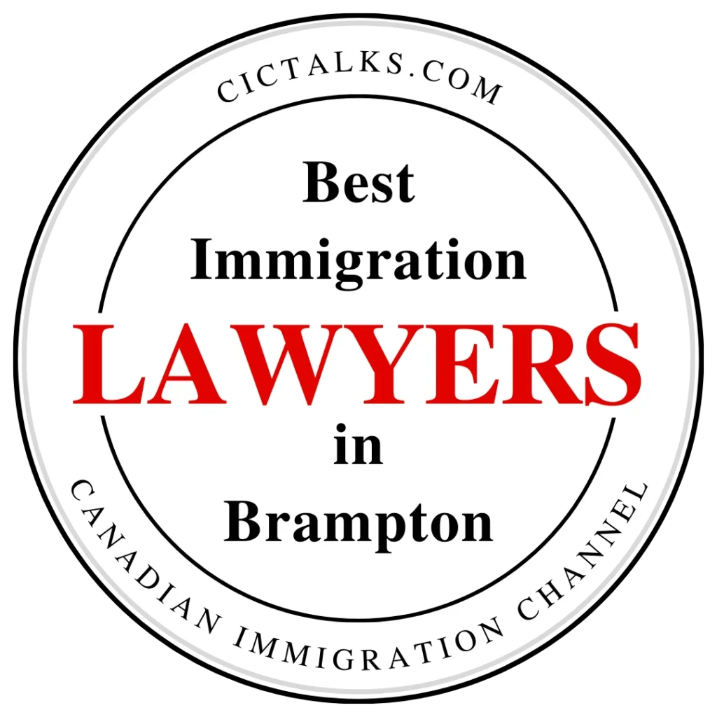 Best immigration lawyer in Brampton, Ontario Badge