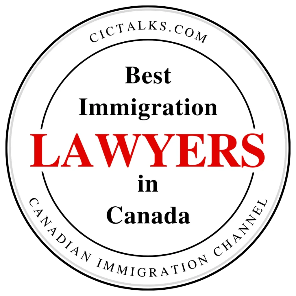 Best immigration lawyer in Canada badge